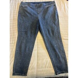 Lane Bryant Stretch Jeans Rhinestones On front Plus Sz 26